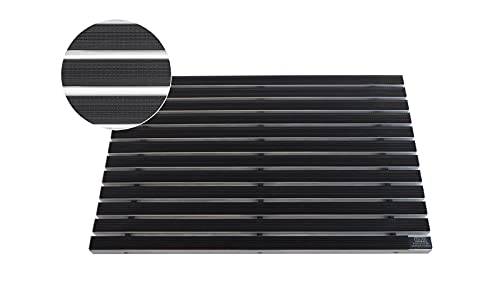 EMCO Eingangsmatte DIPLOMAT 22mm Gummi schwarz Fußmatte Schmutzfangmatte Fußabtreter Antirutschmatte, Größe:590 x 390 mm
