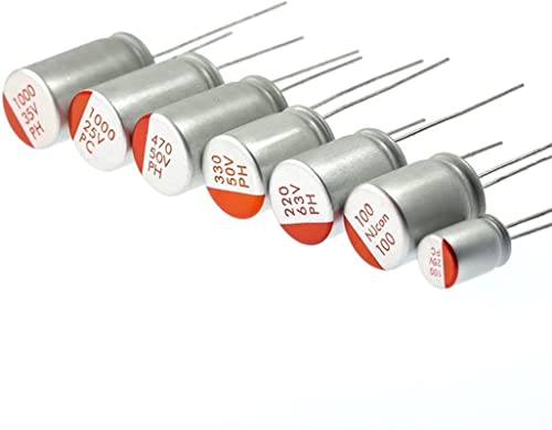 Kondensator-Set, Polymer-Festkondensator, 6,3 V, 10 V, 16 V, 25 V, 35 V, 50 V, 100 V, 4,7 uF, 10 uF, 22 uF, 33 uF, 47 uF, 68 uF, 100 uF, 220 uF, 270 uF, 330 uF, 470 uF, 1000 uF, 2200 uF (Größe: 3). 5V