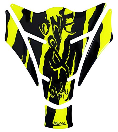 BIKE-label Tankpad 3D One Only Monster Neon Gelb Tank Schutz für Motorrad Tank 501786