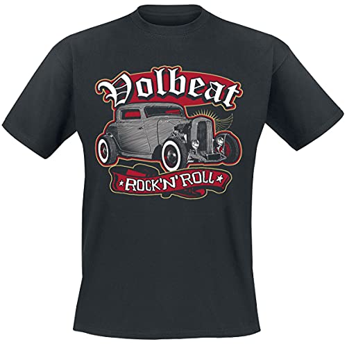 Volbeat Rock'n'Roll Männer T-Shirt schwarz 3XL 100% Baumwolle Band-Merch, Bands, Nachhaltigkeit