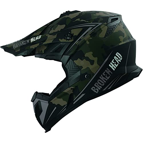 Broken Head Squadron Rebelution Camouflage Sand-Titan Cross-Helm - MX Motocross Helm - Quad-Helm - Sumo-Helm (XXL (63-64 cm))