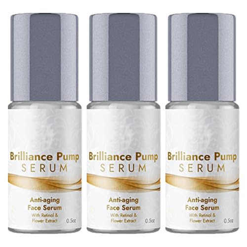 Brilliance Pump Serum, Brilliance Pump Serum Anti Aging Face Serum, Age Defying Eye Moisturizer Serum, Reduce Fine Lines And Wrinkles, Suitable For All Skin Types (3pcs)