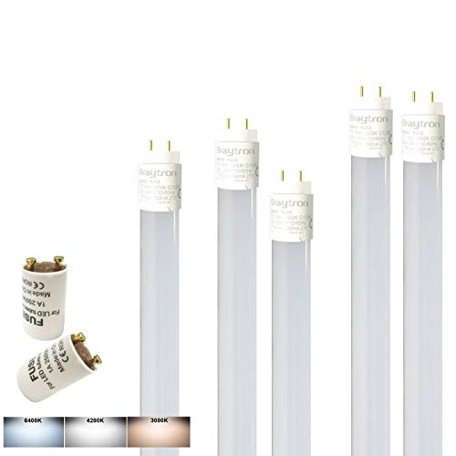 5 LED Tube Röhre Leuchtstoffröhre Nanoröhre Röhrenlampe 9w 60cm 800 Lumen G13 neutralweiss inkl. LED Starter