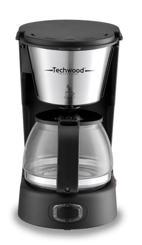 Techwood Elektrische Kaffeemaschine für 6/8 Tassen – Fassungsvermögen 750 ml, tropfsicheres System, sichtbarer Wasserstand, automatische Abschaltung