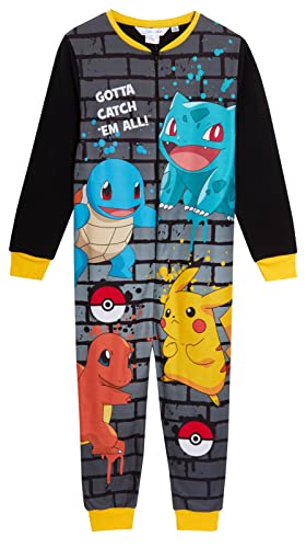 Pokemon Onesie für Kinder All In One Pikachu Pyjamas Fleece Jungen Pjs Mädchen Nachtwäsche Unisex Loungewear