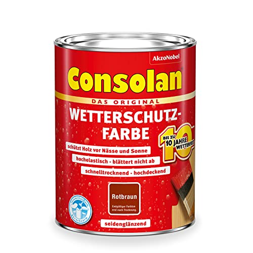 Consolan Wetterschutz-Farbe (750 ml, rotbraun)