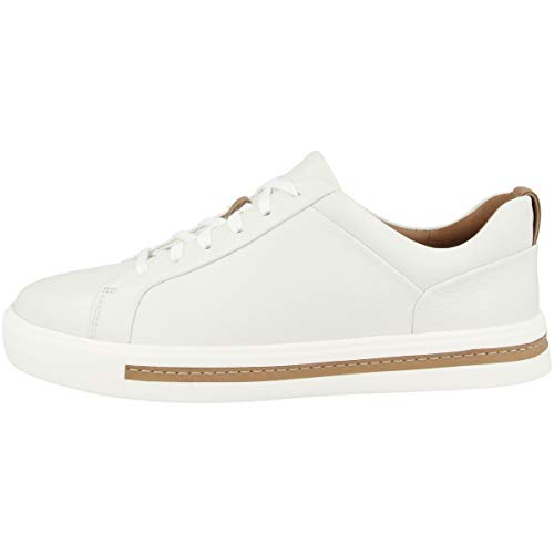 Clarks Damen Un Maui Lace Sneaker, Weiß (White Leather), 37 EU
