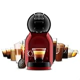 Krups Nescafé Dolce Gusto Mini Me KP120H Kapsel Kaffeemaschine (für heiße und kalte Getränke, 15 bar Pumpendruck, automatische Wasserdosierung, Flow-Stop Technologie, 0,8 l Wassertank) rot/schwarz