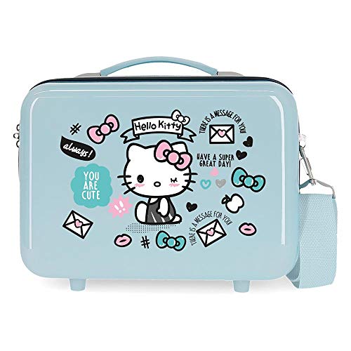 Hello Kitty You Are Cute Anpassungsfähiger ABS-Kulturbeutel, 29x21x15 cms, Azul