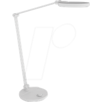 FeinTech LTL00120 LED Schreibtischlampe dimmbar mit Drehknopf weiß