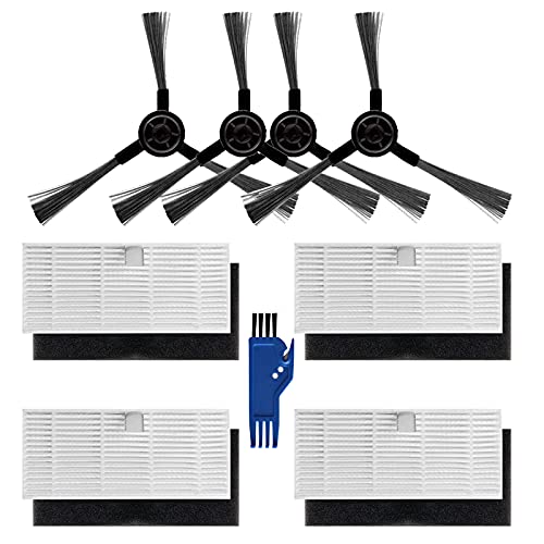 GYing Für Ultenic D5s Pro / D5s Serie Roboter Staubsauger Zubehör Kit Seitenbürsten HEPA-Filter