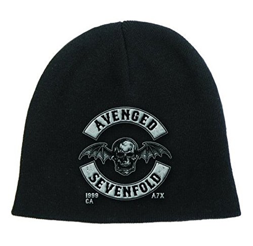 Avenged Sevenfold Mütze Beanie Cap Death Bat Crest Band Logo Nue offiziell One Size