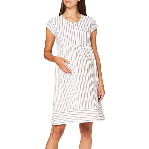 ESPRIT Maternity Damen Dress Nursing Sl Jacquard Kleid, Mehrfarbig (Off White 110), 42 (Herstellergröße: XL)
