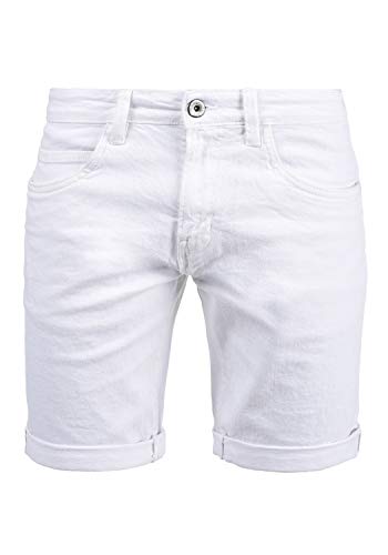 Indicode Quentin Herren Jeans Shorts Kurze Denim Hose Mit Destroyed-Optik Aus Stretch-Material Regular Fit, Größe:XXL, Farbe:Off-White (002)