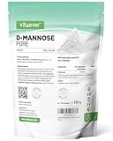 D-Mannose Pulver - 250 g - (4,1 Monate Vorrat) - Aus pflanzlicher Fermentation - Laborgeprüft - Rein & naturbelassen - Ohne Zusätze - Vegan