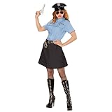"POLICE OFFICER" (shirt, skirt, belt, hat) - (L)