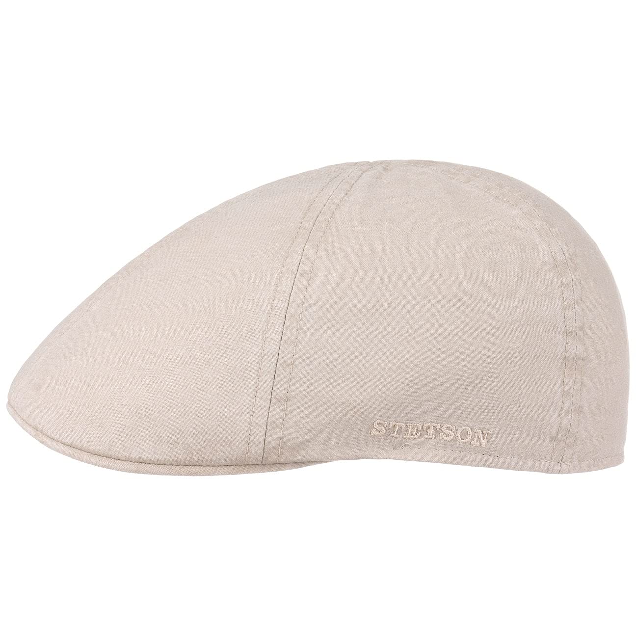 Stetson Texas Organic Cotton Flatcap Herren - Nachhaltige Schiebermütze mit Bio-Baumwolle - Flat Cap mit UV-Schutz (40+) - Herrencap Frühjahr/Sommer - Schirmmütze Natur S (54-55 cm)