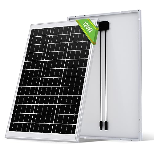 ECO-WORTHY 120W 12V Solarpanel Monokristallines, Solarmodul mit Hocheffizientes Aluminiumrahmen, PV Modul für 12V Batterien Boot, Wohnmobile, Gartenhäuse, Haus