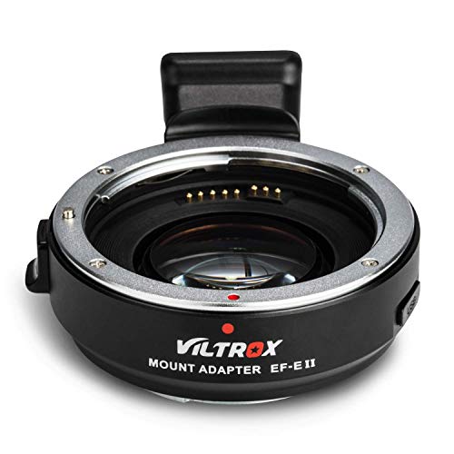 VILTROX EF-E II Elektronischer Autofokus 0,71 x Reduziergeschwindigkeit Booster Objektivadapter für Canon EF Objektiv auf Sony E-Mount Kamera A7III A7RIII A7II A7RII A7SII A7R A6500 A6300 A6400