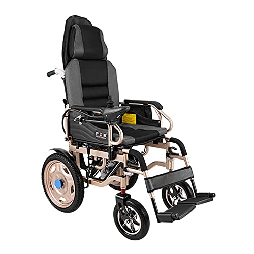 Fauteuil roulant électrique, cadre en acier, fauteuil roulant d'appoint électrique pliant léger, multifonction pliable automatique intelligent inclinable pour les personnes handicapées/A / 110