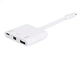 Equip USB-C St -> MiniDP-/USB-A-BU PD-Adapter 0.15cm Weiß
