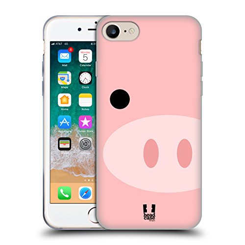 Head Case Designs Schwein Gesicht Tierportraits Soft Gel Handyhülle Hülle kompatibel mit Apple iPhone 7/8 / SE 2020 & 2022