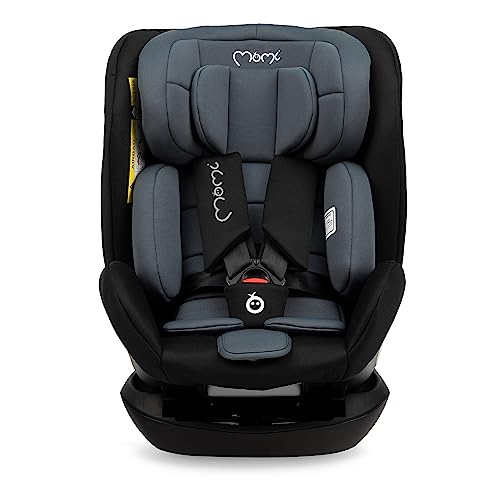MoMi URSO Autositz für Kinder von 0 bis 12 Jahren (Gruppe 0+, 1, 2, 3, 3 bis 36 kg), drehbar, Einbau rückwärts und vorwärts, mit SIPS-Seitenverstärkung, Befestigung mit ISOFIX und Top-Tether