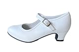 La Senorita Spanische Flamenco Schuhe - Weiß - Größe 28 - Innenmaß 18 cm