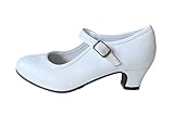 La Senorita Spanische Flamenco Schuhe - Weiß - Größe 28 - Innenmaß 18 cm