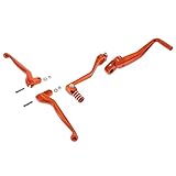 SET Styling-Set Anbauteile (bestehend aus Brems-/Kupplungshebel und Kickstart-/Fußschalthebel, + Schrauben) Farbe orange