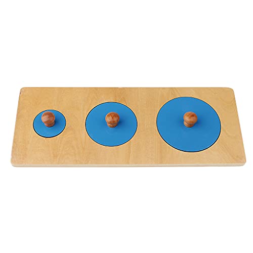 Montessori Spielzeug: Bunte Geometrische Körper + Holzbrett Set - Blau 1