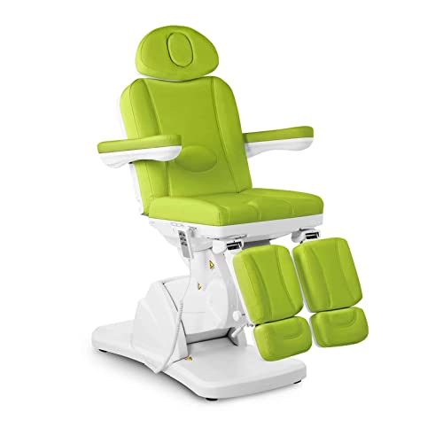 Physa LA PAZ GREEN Fußpflegestuhl elektrisch Kosmetikstuhl grün Kosmetikliege höhenverstellbar Fußpflegeliege mit Fernbedienung und Fußschalter