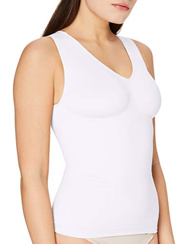 belly cloud Damen Shape, Meryl Skinlife, Seamless Shapewear, figurformend Formendes Top, Weiß (Weiß 099), 52 (Herstellergröße: XXL)
