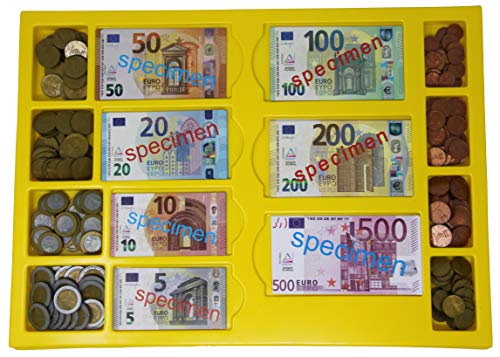 WISSNER Änderung Storage Box mit 130 Banknoten und 160 Münzen für Vorschulschule Mathe Money Game