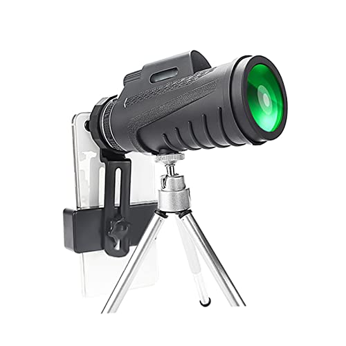 Handteleskop, 40×60 kompaktes Monokular-Teleskop mit Stativ und Halteclip, Beobachtungsteleskop für Vogelbeobachtung, Wildtiere, Reisen, Konzerte, Sportspiele