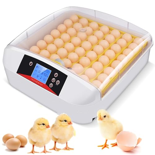 Eierbrüter mit 7 Eiern, vollautomatisch, digitaler Geflügelbrüter, Züchter mit Temperaturregelung und automatischem Drehen zum Schlüpfen von Huhn, Ente, Gänse, Wachteln, Eierbrüter Geschenkset