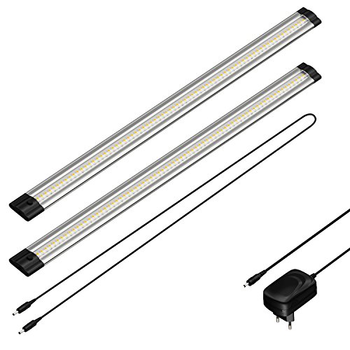 parlat LED Unterbau-Leuchte SIRIS, flach, je 50cm, 500lm, warmweiß, 2er Set
