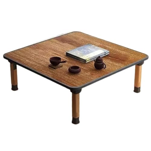 Japanischer Zusammenklappbarer Tee-Couchtisch Aus Holz,quadratischer Boden,verstellbarer Niedriger Tisch Für Tatami,das Auf Dem Boden Sitzt, Faltbarer Laptop Kotatsu Esstisch ( Farbe : Quadratisch , G