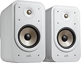 Polk Audio Signature Elite ES20 hochauflösende Regallautsprecher fürs Heimkino, Stereo Lautsprecher, HiFi Lautsprecher, Hi-Res zertifiziert, kompatibel mit Dolby Atmos und DTS:X (Paar), Weiß