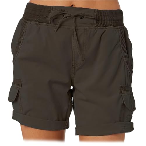 DAGMARA Attreasure Freizeit-Shorts für Damen, Frühlings-Wander-Outdoor-Lounge-Shorts, lässige lockere Damen-Shorts mit hoher Taille (J,2XL)