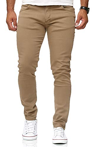 Red Bridge Herren Jeans Hose Slim-Fit Röhrenjeans Denim Colored (W33 L30, Camel)