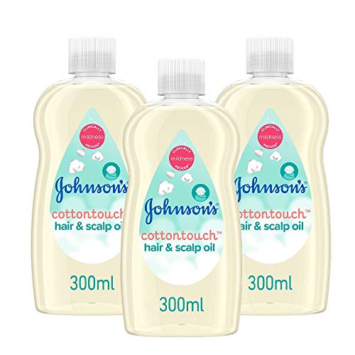 Johnson‘s Baby Cottontouch Haar- & Kopfhautöl 300ml - mit echter Baumwolle gemischt