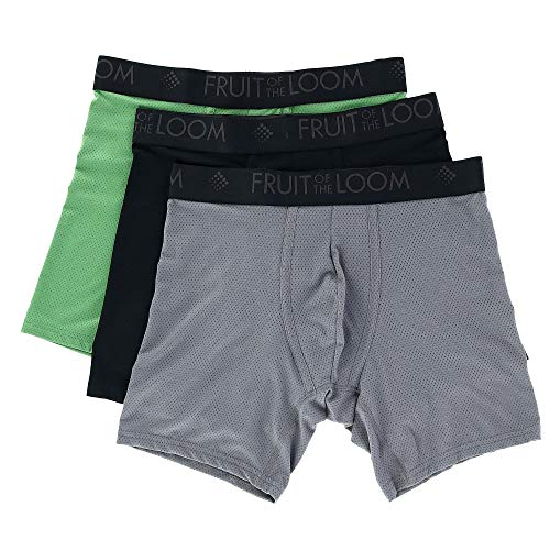 Fruit of the Loom Herren Breathable Underwear Slip, Boxershorts, Micro Mesh, 3er-Pack, Large