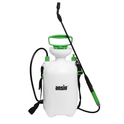 ANSIO® Gartensprüher 5 Liter Drucksprüher Pumpenwirkung, Unkrautvernichter, Wasserpumpensprüher, ideal für Pestizide, Insektizide, Fungizide.