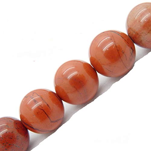 Fukugems Naturstein perlen für schmuckherstellung, verkauft pro Bag 5 Stränge Innen, Red Jasper A 8mm