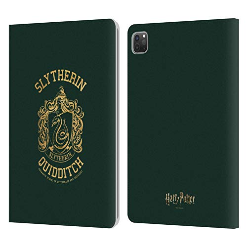 Head Case Designs Offizielle Harry Potter Slytherin Quidditch Deathly Hallows X Leder Brieftaschen Handyhülle Hülle Huelle kompatibel mit Apple iPad Pro 11 2020/2021 / 2022