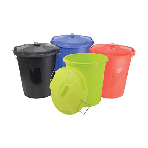 Lincoln Dustbin and Lid 50L Bucket One Size Black