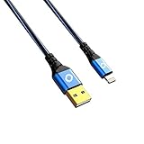 Oehlbach USB Plus LI - USB-Kabel für iPhone & iPad - USB Typ A 2.0 zu Lightning - PVC-Mantel - OFC, blau/schwarz - 50cm