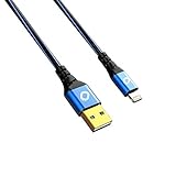 Oehlbach USB Plus LI - USB-Kabel für iPhone & iPad - USB Typ A 2.0 zu Lightning - PVC-Mantel - OFC, blau/schwarz - 50cm
