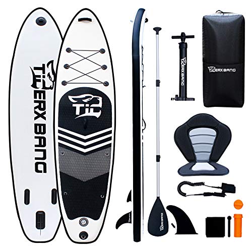 Tigerxbang SUP Board Stand Up Paddling Board | 10'6" 320x80x15cm | Kayak Seat| Komplettes aufblasbares Paddle Zubehör